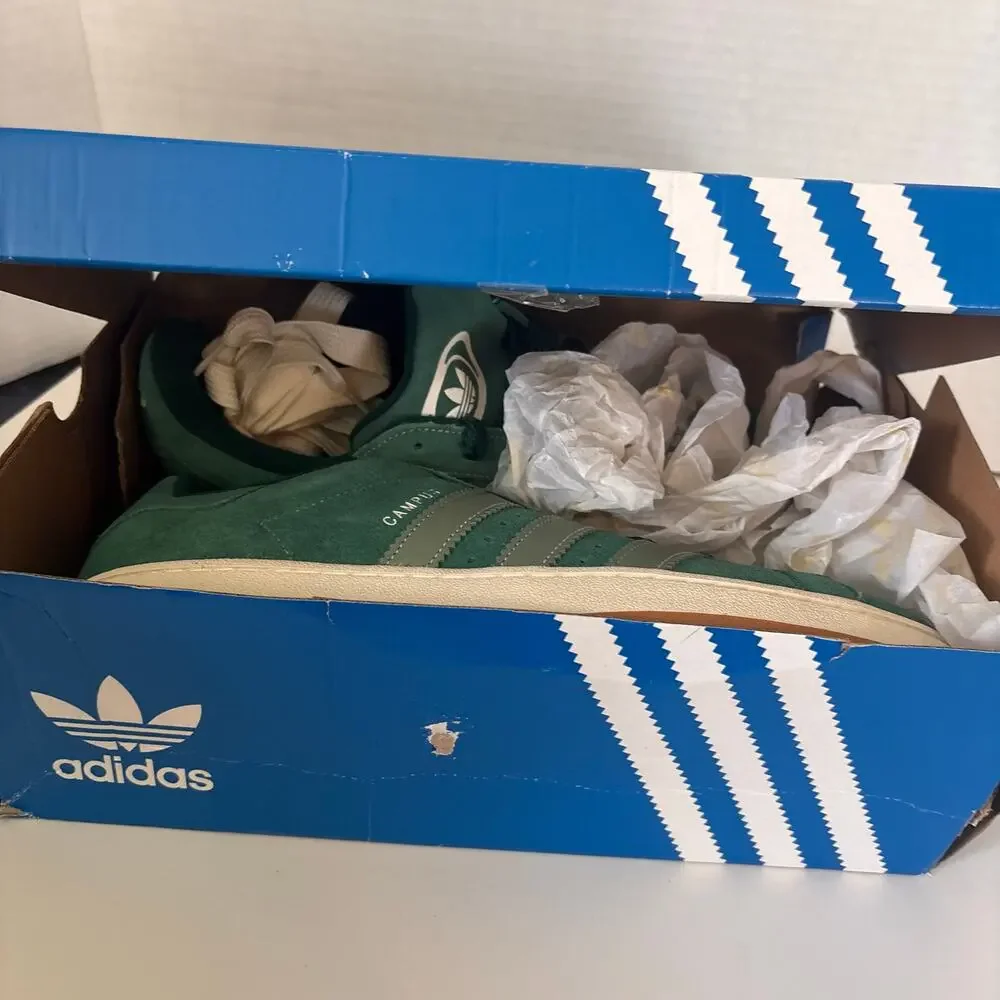 Adidas Originals Campus 00s Men’s Green Suede Sneakers Trainers #794 New